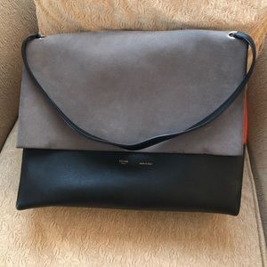 Céline All Soft Leather & Suede Shoulder Bag